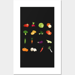 Vegetable Set Posters and Art